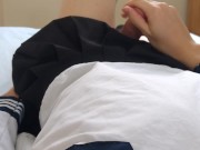 cute crossdressing twink edges and jerks off (first person perspective)