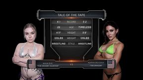 agatha delicious vs kaiia eve female wrestling