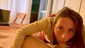 My Gym Partner Loves Gives Sloppy Blowjob Insead of Going on the Gym