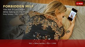 Stepmom Accidental Creampie While On Phone With Husband – "Don't Cum Inside Me!