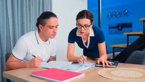 Caught A Student Jerking Off To Her Photos With Luna Roulette