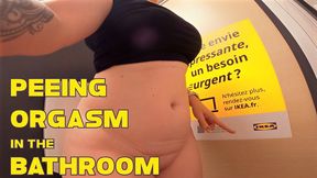 Peeing and vibrator orgasm in Ikea’s public restroom