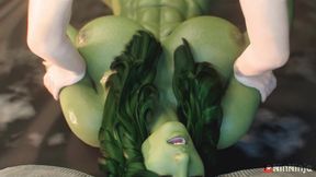 Black Widow Meeting Futa She-Hulk After a Long Day