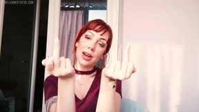 Jeff,My Slave Eats S**t - middle finger - asshole worship - ass worship  - redhead - brat girls - femdom pov - JOI - verbal humiliation - loser symbol