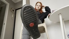 Dirty boots and socks