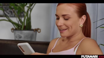 Clemence Audiard's Futanari Frenzy: Huge Cumshot for her Redhead Clone