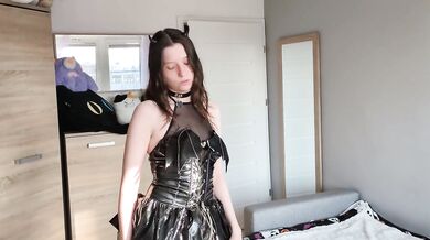 Try not to cum - Your boss punishes you for leaving the work earlier in dominant succubus outfit. Polish JOI with countdown