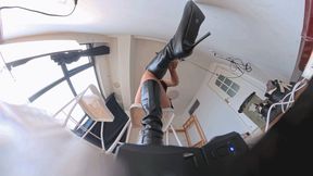 VR360 ERER shoes - POV trampling on human-shaped carpet in 8K resolution GIANTESS