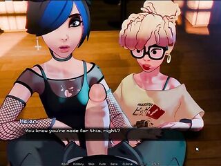 Hooked [ Anime Game ] Ep.two PUNK and NERD touch a HUGE WANG for the 1ST TIME in this PORN CASTING !