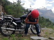 Took a brake on the road to pee near my bike - 1080HD Angel Fowler