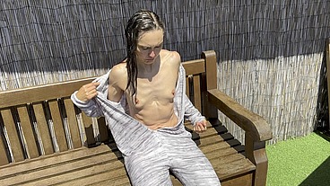 Onesie Wetlook in the Pool