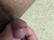Hairy Dick with Dry Cum Getting Aroused Hand Job