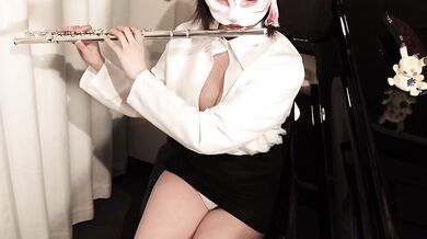 Unraveled while Pleasure Screamed TK flute cover anime tits flashing
