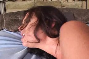 Big boobed MILF gets a huge facial after rough anal fuck
