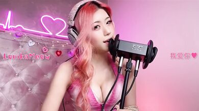 LonikaMeow asmr girl begs I love you till 顱內高潮 with ear licking on