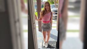 Slender teen Kimmie Haze seduced her best friend's stepdad to ride his cock