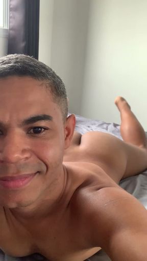 Relaxing at home.