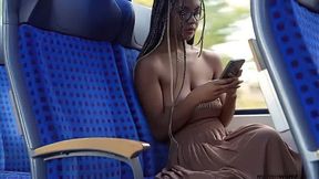 braless and see through outfit in public