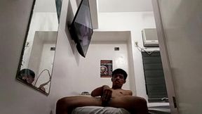 Filipino Twink Jerks His Throbbing Cock in Hotel 2