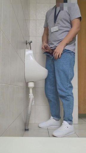 Risky Jerk in Urinal at Work