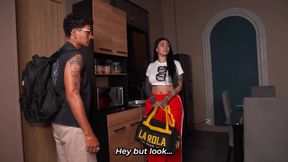 Big-bootied stepsister enjoys great sex with her stepbrother and ends up draining him dry.