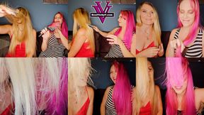 Long hair brushing and tickling you with the ends