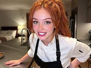 I banged the hot redhead chef and ripped her twat open in the kitchen [AI Generated]