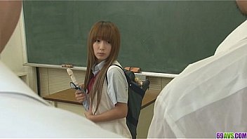Two Guys Fuck Sana Anju Tight Holes In Class