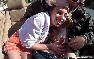 Lolly gartner sucks dick on the backseat in the cabrio
