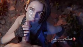 Jill masturbando una verga