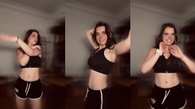 That hot sexy girl dances solo while dripping with a good vibe