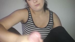 Handjobing buddy gives me a morning handjob