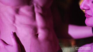 Helix connects toned lad Ryan Chun with new-cummer Braxon Carter for an awkward sequence!