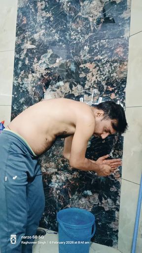 Enjoy morning bath and excercise with stepdaddy nude position Latin America Eastern