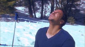 Hot slut with big melons gets pounded in the snow