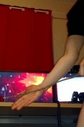 Amateurboy Whips His Ass with a Clothes Hanger