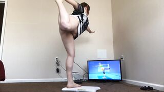 cougar Exercises without Leggings (Wii Fit Yoga/Aerobics)