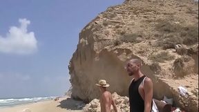 An Israeli gay couple go to the sea and have sex at sea