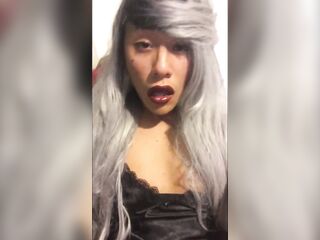 Oriental Trap Jerks her sissy clitoris