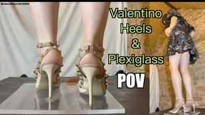 Tormented by my Valentino Heels & Plexiglass - Cruel Trampling CBT Shoejob **POV PACK** high heels ballbusting trampling cock ball crush stomping cumshot