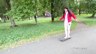 Picked up a sluts teens y.o. with a skate and pounded her into the park on a tree inside outdoors