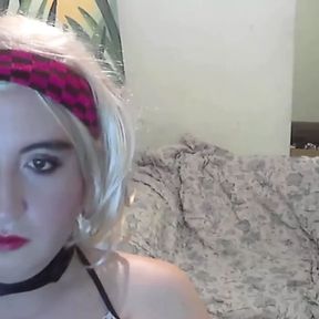 Ruby Stars cute girl, a little bit naughty but heavenly. Shy blonde teen girl first time on webcam kissing a pink dildo.