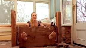 Barefoot and Humiliated in the Stocks