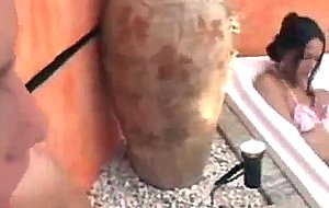 Two gorgeous trannies and one guy!