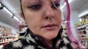 plump chick burps at the supermarket – embarrassing public display