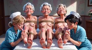 Nurses Lick Elderly Feet in Asylum - Grannies Having Intense Orgasms