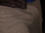 Late Night Jogging (no UNDERWEAR) in SLOW MOTION ** FREEBALLING **