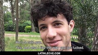 Latinleche lovely latin twink gets his butt hole creampied by a hung hunk