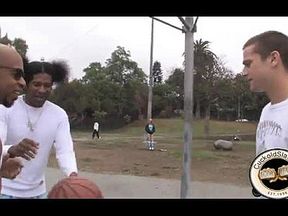 Aiden Aspen plays with 2 giant black cocks