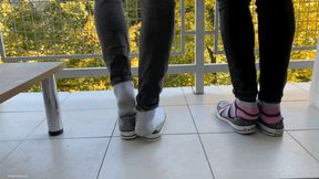 FOUR SMELLY AND SWEATY SOLES IN CONVERSE SNEAKERS - MOV HD